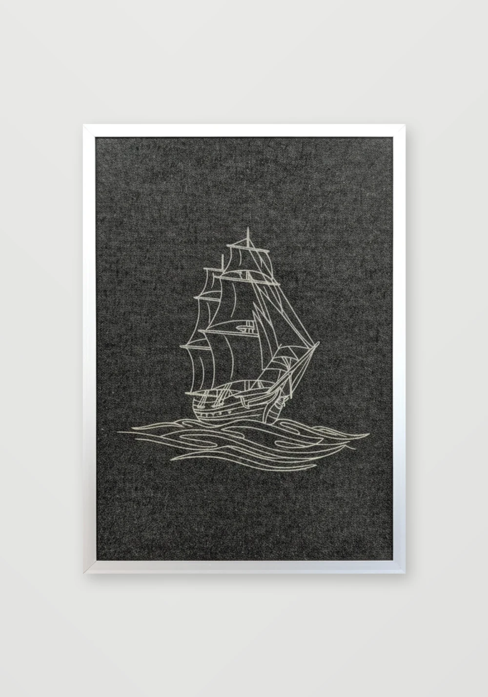 JeansArt No. 008 — Sailing Ship, gerahmt